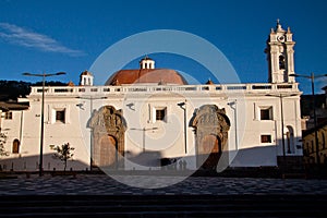 Colonial church in Quito, Ecuador