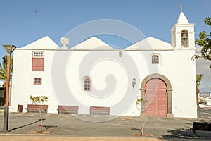 The colonial church of Tinajo at the Canary island on Lanzarote, Spain photo