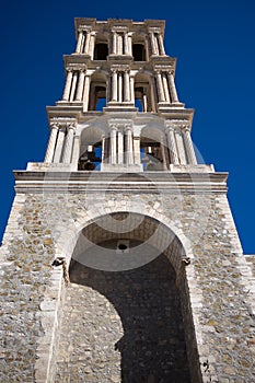 Colonial church tower in saltillo mexico photo