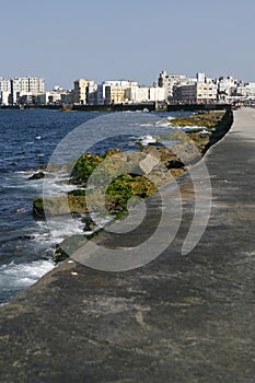 Colonial city of Havana and it's Malecon. Cuba