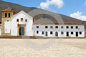 Colonial city Villa de Leyva in Colombia which is a tourist attraction photo