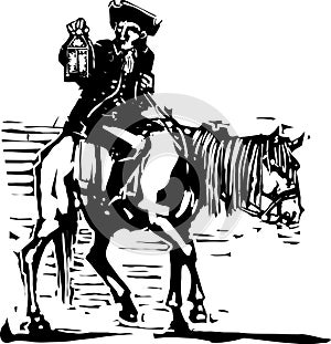 Colonial Horseman with Lamp