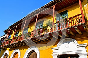 Colonial House Detail. Cartagena, Colombia