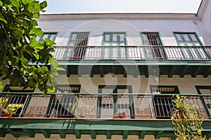 Colonial house facade
