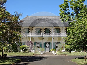 Colonial house in Mauritius photo