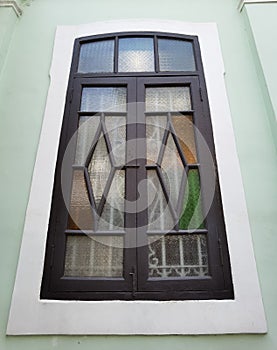 Colonial Macau Tung Sin Tong Charitable Society Macao Art Deco Architecture Color Pattern Glass Window Geometry Basic Shapes