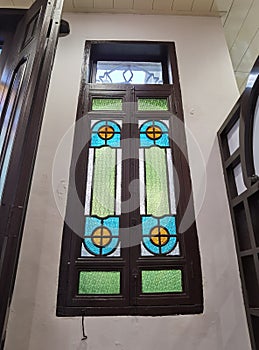 Colonial Macau Tung Sin Tong Charitable Society Macao Art Deco Architecture Color Pattern Glass Window Geometry Basic Shapes