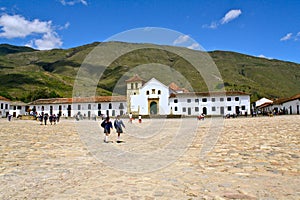 Colonial main square Villa de Leyva, Colombia