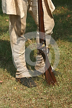 Colonial Militiaman--Revolutionary War Reenactment photo