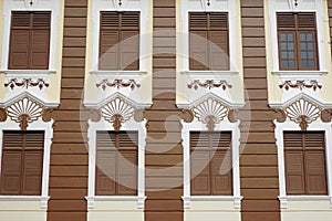 Colonial old building facade in Singapore