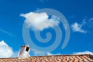 Colonial Roof and Sky