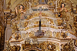 Colonial sacred art in Brazil. Church of Nossa Senhora do Pilar, in Ouro Preto, Minas Gerais. photo