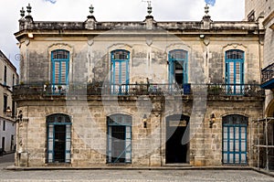 Colonial Spanish buildings in Havana, Cuba photo