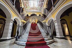 Colonial staircase at Archbishop's Palace in Lima, Peru