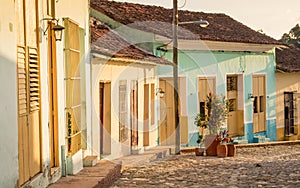 Colonial Street in Sancti Spiritus, Cuba