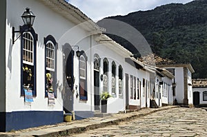 Colonial street in Tiradentes, Minas Gerais, Brazil.