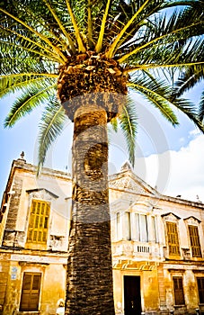 Colonial style architecture in Ciutadella, Minorca