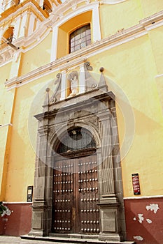 colonial style door in Mexico photo