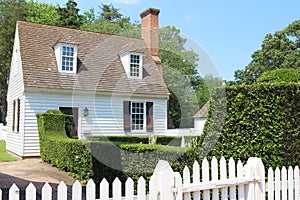 Colonial style house with garden