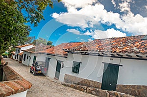 Colonial town of Villa de Leyva in Colombia