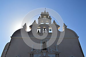 Colonial white washed church, Merida, Yucatan