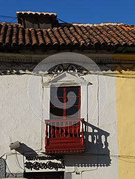 Colonial window and balcony.