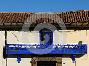 Colonial window and balcony.