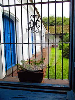 Colonial window of the House of TucumÃ¡n Argentina.
