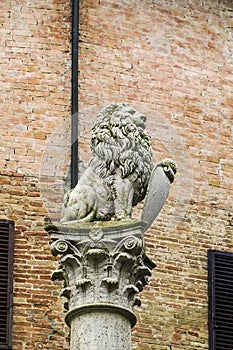 Colonna del marzocco, montepulciano, Italy