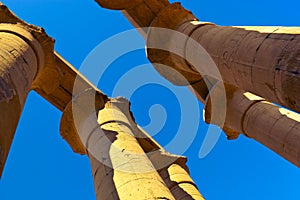 Colonnade of Amenhotep III in the Luxor Temple in Egypt