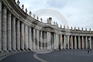 The colonnade around St. Peter's square photo