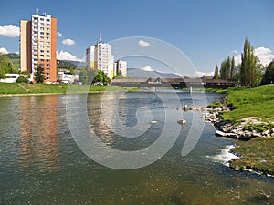 Colonnade bridge and Bysterec town quarter