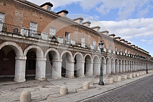 Colonnade in Casa de los Oficios palace, Aranjuez (Spain)