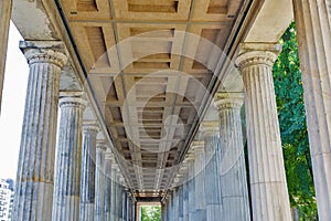 Colonnade Courtyard outside the Alte Nationalgalerie in Berlin, Germany