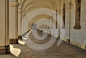 Colonnade in Flower Garden