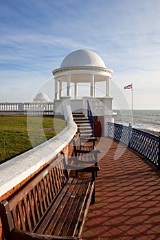 Colonnade in Grounds of De La Warr Pavilion in Bexhill-On-Sea on January 11, 2009