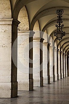 Colonnade in Lisbon, Portugal. photo
