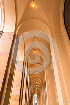 Colonnade on Maximilanstrasse, Maximilian Street in Munich, Germany