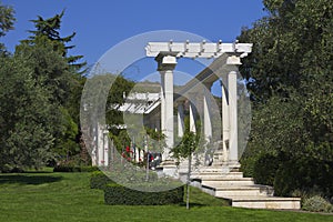 Colonnade in a Park Aivazovsky. Paradise Park. Partenit.