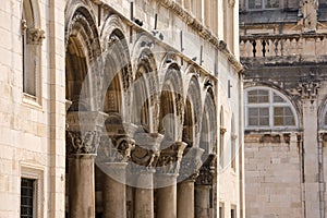 Colonnade of Princely Palace in Dubrovnik