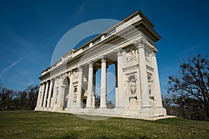 The colonnade on Rajstna is a romantic classicist gloriet near Valtice town, Czech Republic