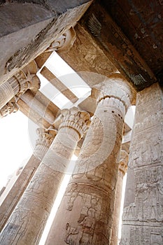 Colonnade in Sobek Temple, Kom Ombo, Egypt