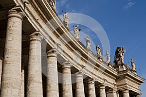 Colonnade at St Peters Sqare, Rome, Italy. photo