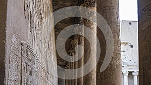 Colonnade in the Temple of Horus in Edfu.