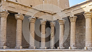 Colonnade in the Temple of Horus in Edfu.