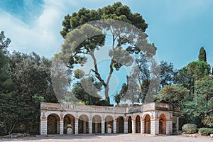 Colonnade which is a folly built on the hill Colline du ChÃÂ¢teau in the French city of Nice photo