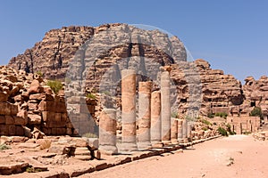The Colonnaded Street in Petra