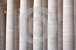 Colonnades of St. Peter's Square in Vatican City. Rome, Italy.