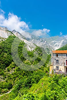 Colonnata Village in the comune of Carrara, Italy