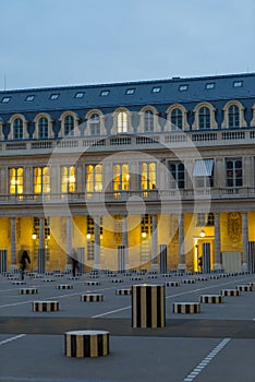 Colonnes de Buren in Palais Royal Paris